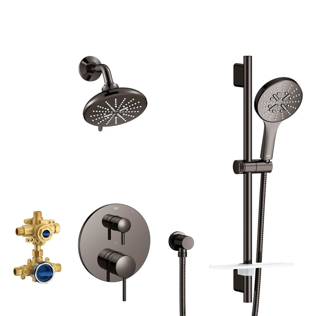 Grohe TIMELESS PBV SHWR SET 1.75GPM US  Hard Graphite 29431A00 - Plumbing Market