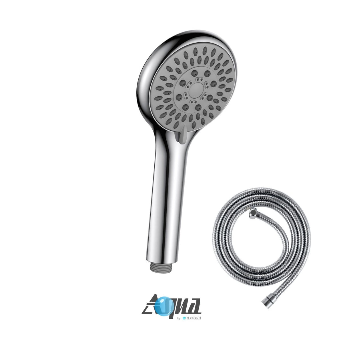 Kube Bath Aqua by KubeBath 4" Multifunction Handheld With Flexible Hose - Chrome (HH8001)