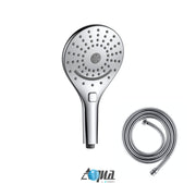 Kube Bath Aqua Rondo by KubeBath 6" Multifunction Handheld With Flexible Hose - Chrome (HH8808)