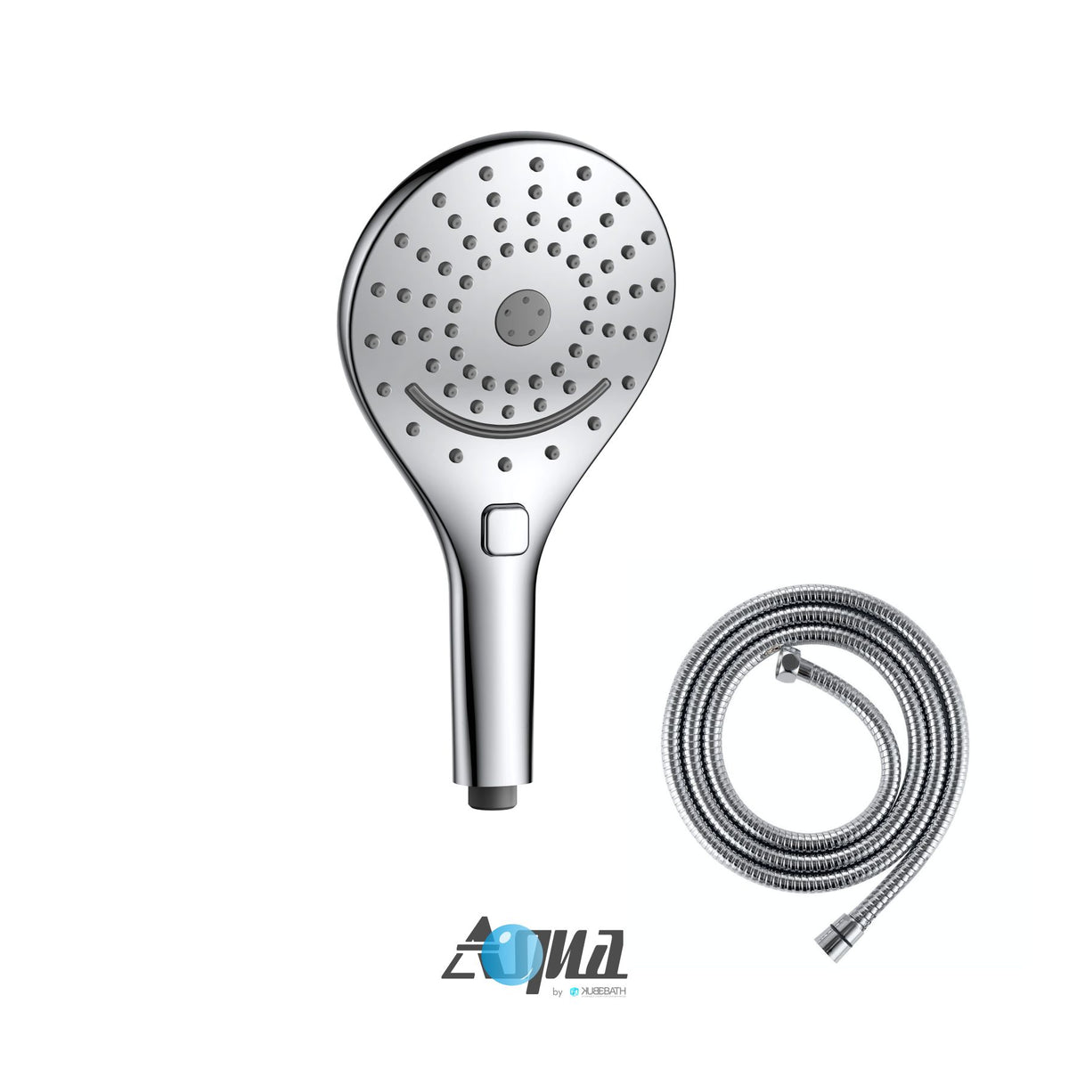 Kube Bath Aqua Rondo by KubeBath 6" Multifunction Handheld With Flexible Hose - Chrome (HH8808)