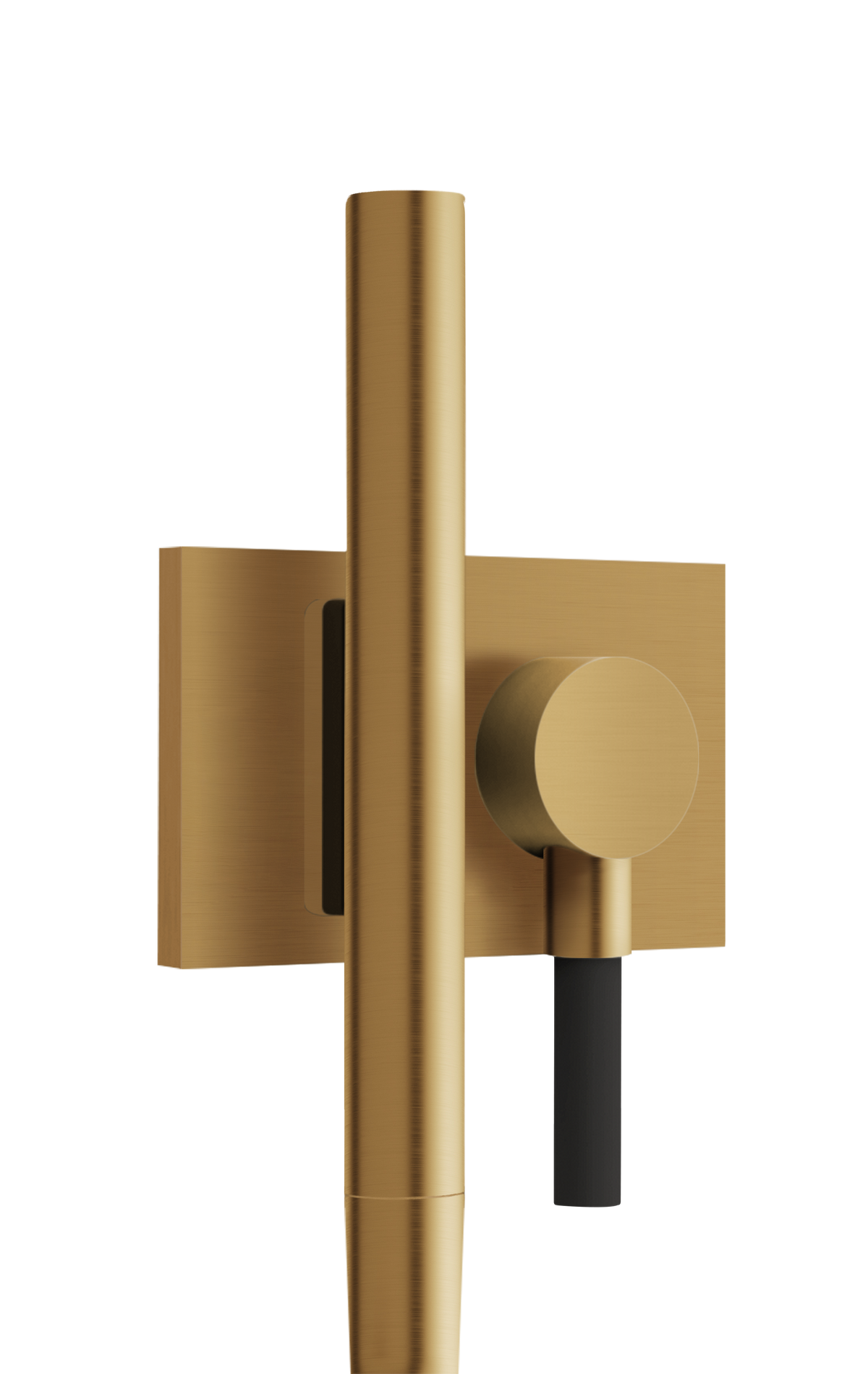 Aquabrass Square Round Magnetic Handshower Set HSS376 in brushed gold