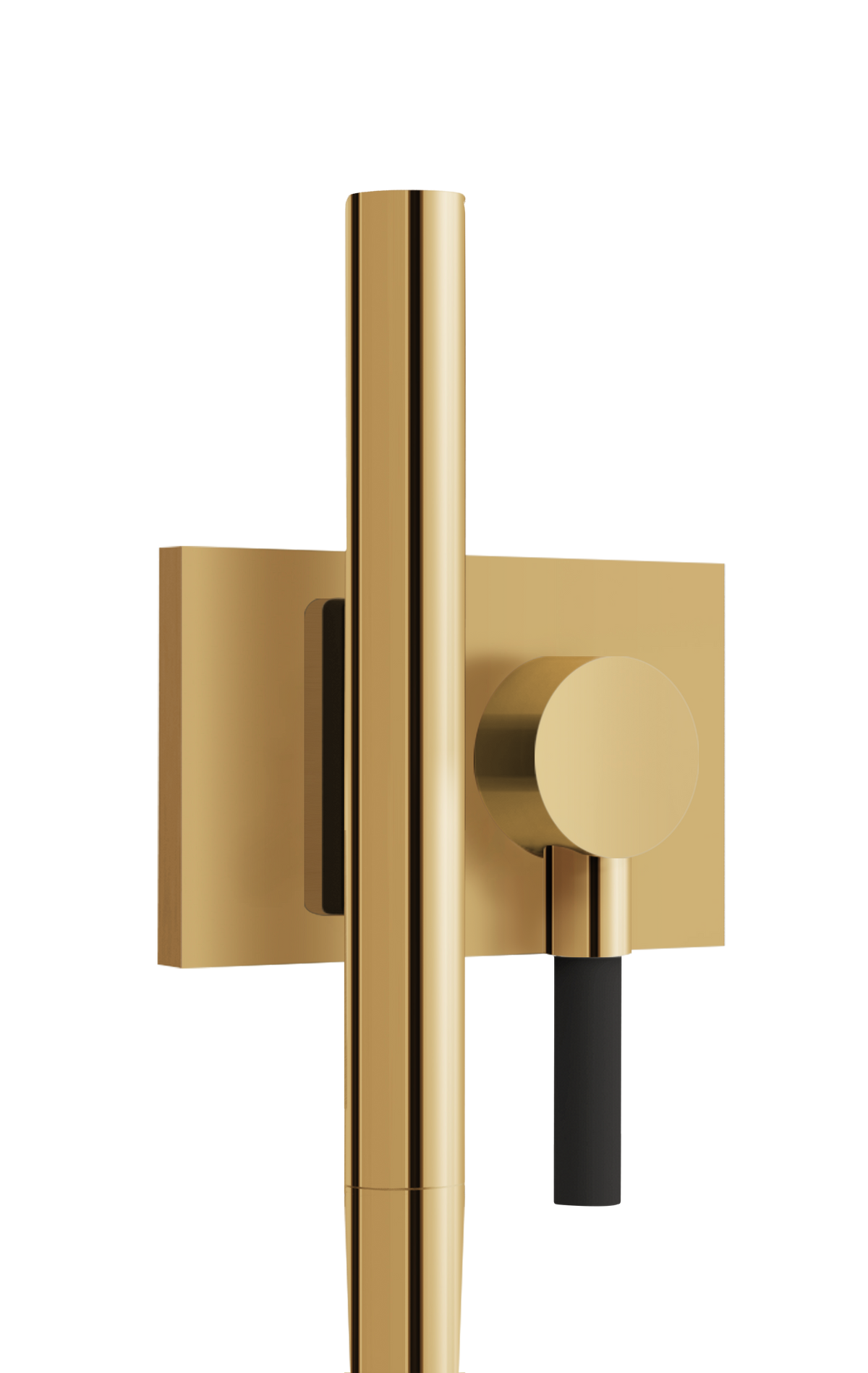 Aquabrass Square Round Magnetic Handshower Set HSS376 in polished gold