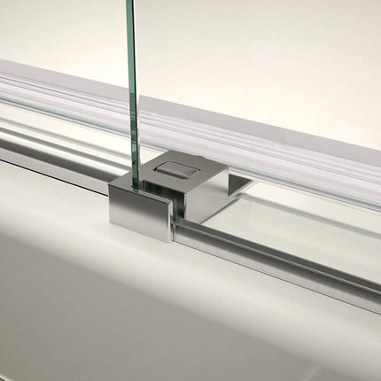 Halo Pro 44 ½-47 x 78 ¾ in. 8 mm Sliding Shower Door with Towel Bar for Alcove Installation with Clear glass in Chrome - Plumbing Market