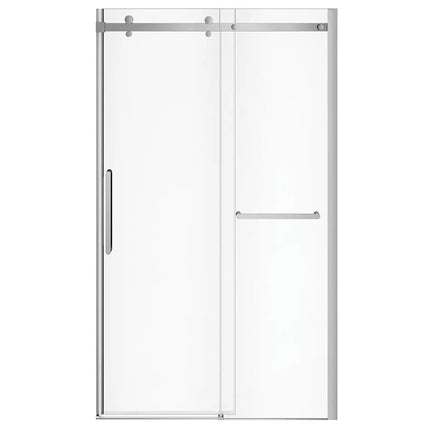 Halo Pro 44 ½-47 x 78 ¾ in. 8 mm Sliding Shower Door with Towel Bar for Alcove Installation with Clear glass in Chrome - Plumbing Market