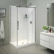 Halo Pro 44 ½-47 x 78 ¾ in. 8mm Sliding Shower Door for Alcove Installation with Clear glass in Chrome - Plumbing Market