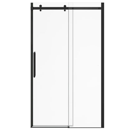Halo Pro 44 ½-47 x 78 ¾ in. 8mm Sliding Shower Door for Alcove Installation with Clear glass in Matte Black - Plumbing Market