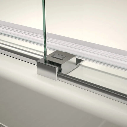 Halo Pro 48 x 32 x 78 3/4 in. 8mm Sliding Shower Door for Corner Installation with Clear glass in Chrome - Plumbing Market