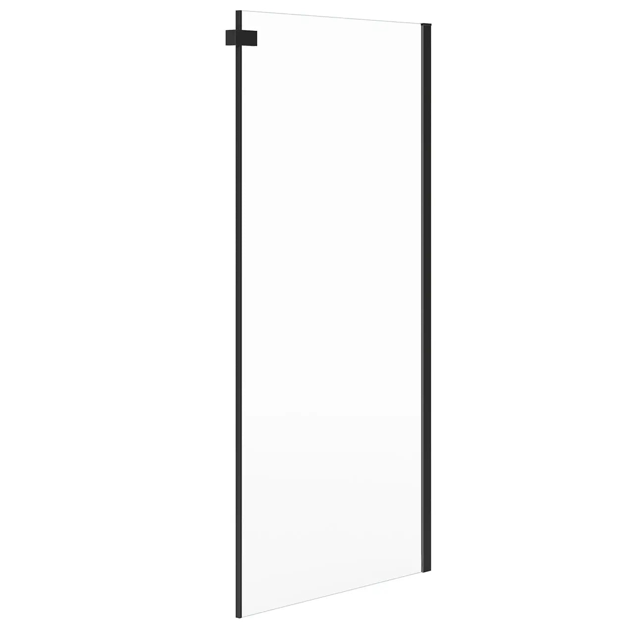 Halo Pro 48 x 32 x 78 3/4 in. 8mm Sliding Shower Door for Corner Installation with Clear glass in Matte Black - Plumbing Market