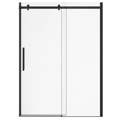 Halo Pro 56 ½-59 x 78 ¾ in. 8mm Sliding Shower Door for Alcove Installation with Clear glass in Matte Black - Plumbing Market