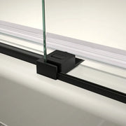 Halo Pro GS 44 ½-47 x 78 ¾ in. 8mm Sliding Shower Door for Alcove Installation with GlassShield® glass in Matte Black - Plumbing Market