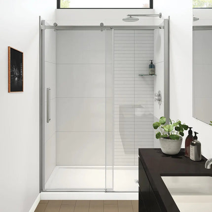 Halo Pro GS 56 ½-59 x 78 ¾ in. 8mm Sliding Shower Door for Alcove Installation with GlassShield® glass in Chrome - Plumbing Market