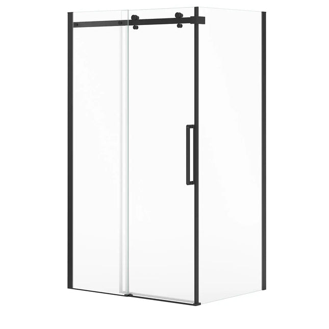 Halo Pro GS Return Panel for 32 in. Base with GlassShield® glass in Matte Black - Plumbing Market