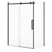 Halo Pro GS Return Panel for 36 in. Base with GlassShield® glass in Matte Black - Plumbing Market