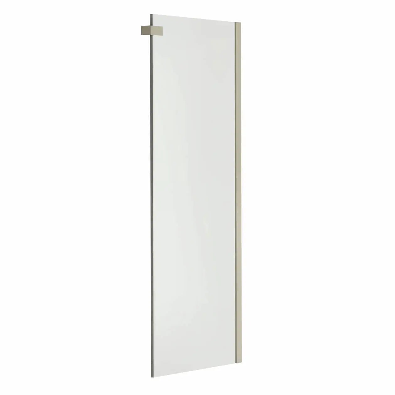 Halo Return Panel for 30 in. Base with Clear glass in Brushed Nickel - Plumbing Market
