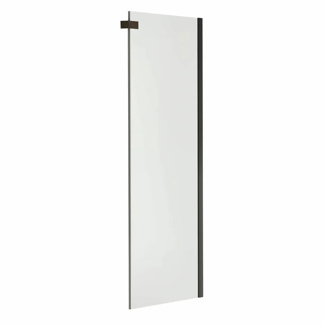 Halo Return Panel for 32 in. Base with Clear glass in Dark Bronze - Plumbing Market