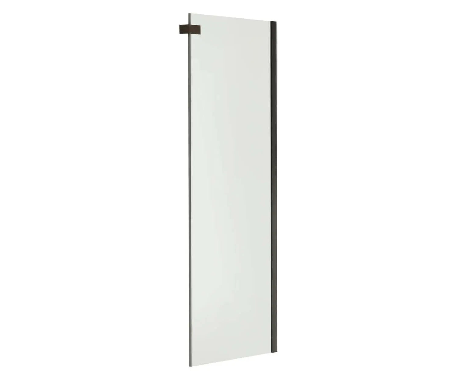 Halo Return Panel for 34 in. Base with Clear glass in Dark Bronze - Plumbing Market