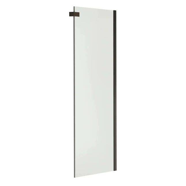Halo Return Panel for 34 in. Base with Clear glass in Dark Bronze - Plumbing Market