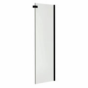 Halo Return Panel for 34 in. Base with Clear glass in Matte Black - Plumbing Market