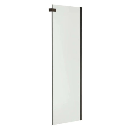 Halo Return Panel for 36 in. Base with Clear glass in Dark Bronze - Plumbing Market