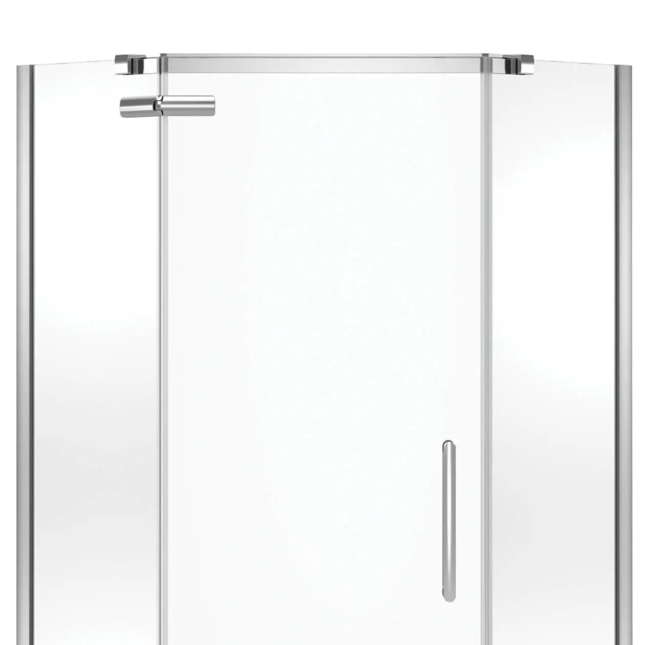 Hana Neo-angle 40 x 40 x 75 in. 8mm Pivot Shower Door for Corner Installation with Clear glass in Chrome - Plumbing Market