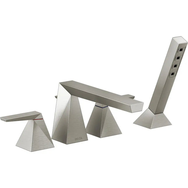 Delta 4-Hole Roman Tub W/ Handshower Trim T4743-SS-PR - Plumbing Market