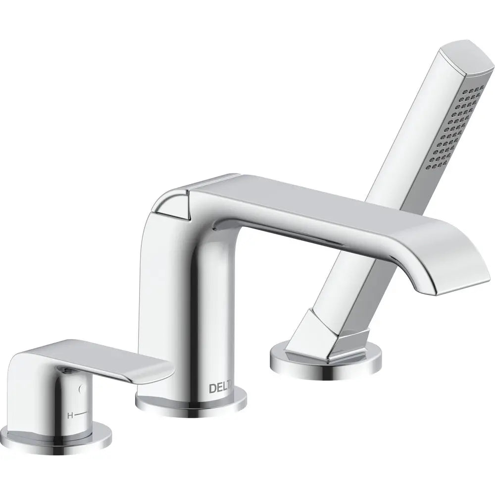 Delta 3-Hole Roman Tub W/ Handshowertrim T3763 - Plumbing Market