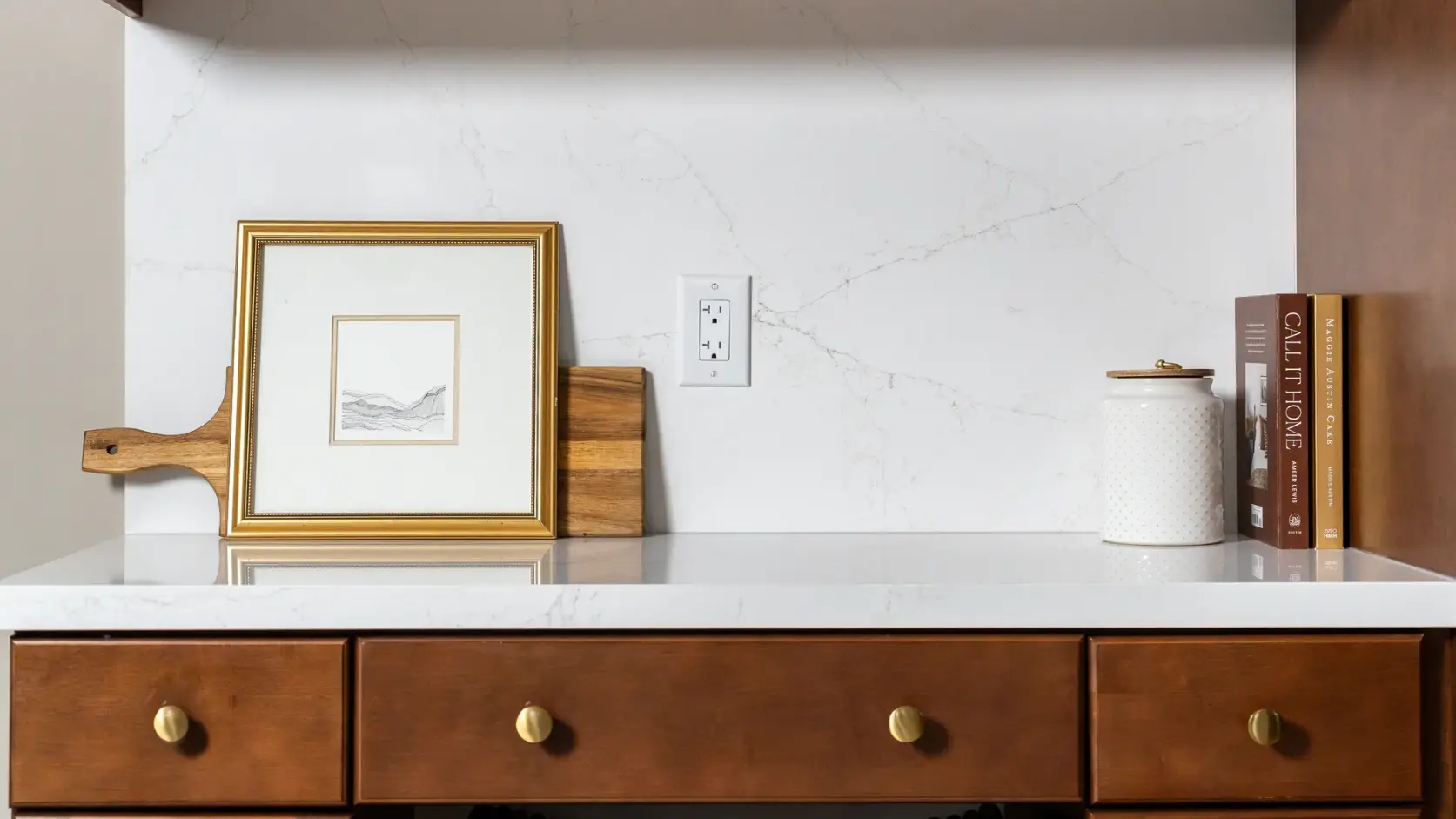 Hanstone Antello Elegant White Quartz with Soft Grey & Gold Veining - Plumbing Market