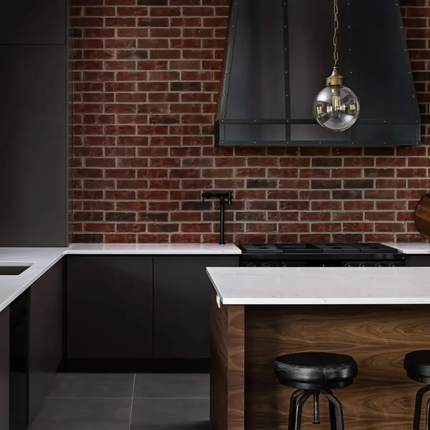 Hanstone Chantilly Crisp White Quartz with Feathery Charcoal Veins - Plumbing Market