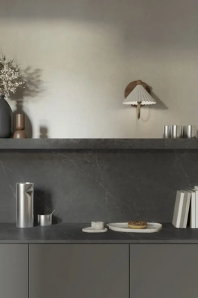 Hanstone Markina Quartz Black Slab with Organic White Veining - Plumbing Market