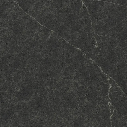 Hanstone Markina Quartz Black Slab with Organic White Veining - Plumbing Market