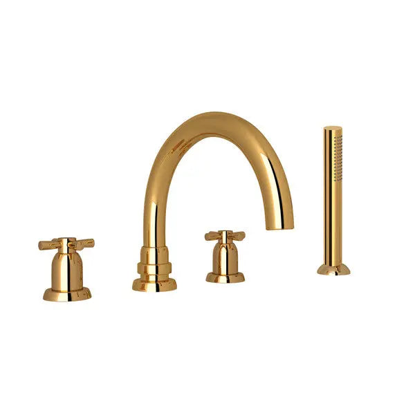 Holborn™ 4-Hole Deck Mount Tub Filler With C-Spout - Plumbing Market