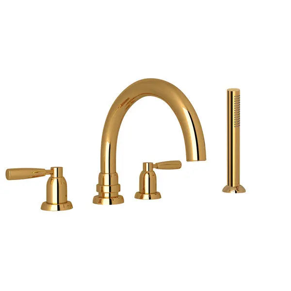 Holborn™ 4-Hole Deck Mount Tub Filler With C-Spout - Plumbing Market