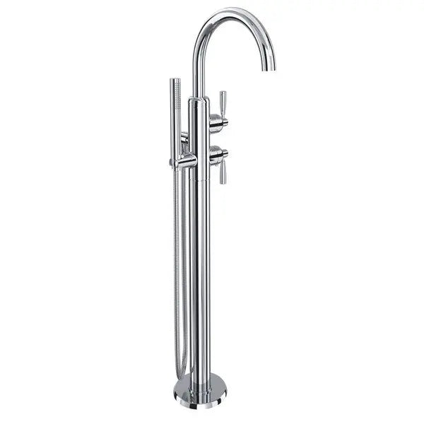 Holborn™ Single Hole Floor Mount Tub Filler Trim With C-Spout - Plumbing Market
