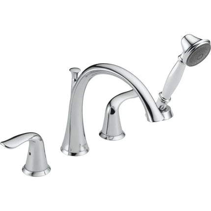Delta Delta Lahara 2H Roman Tub Faucet Trim W/Hs T4738 - Plumbing Market