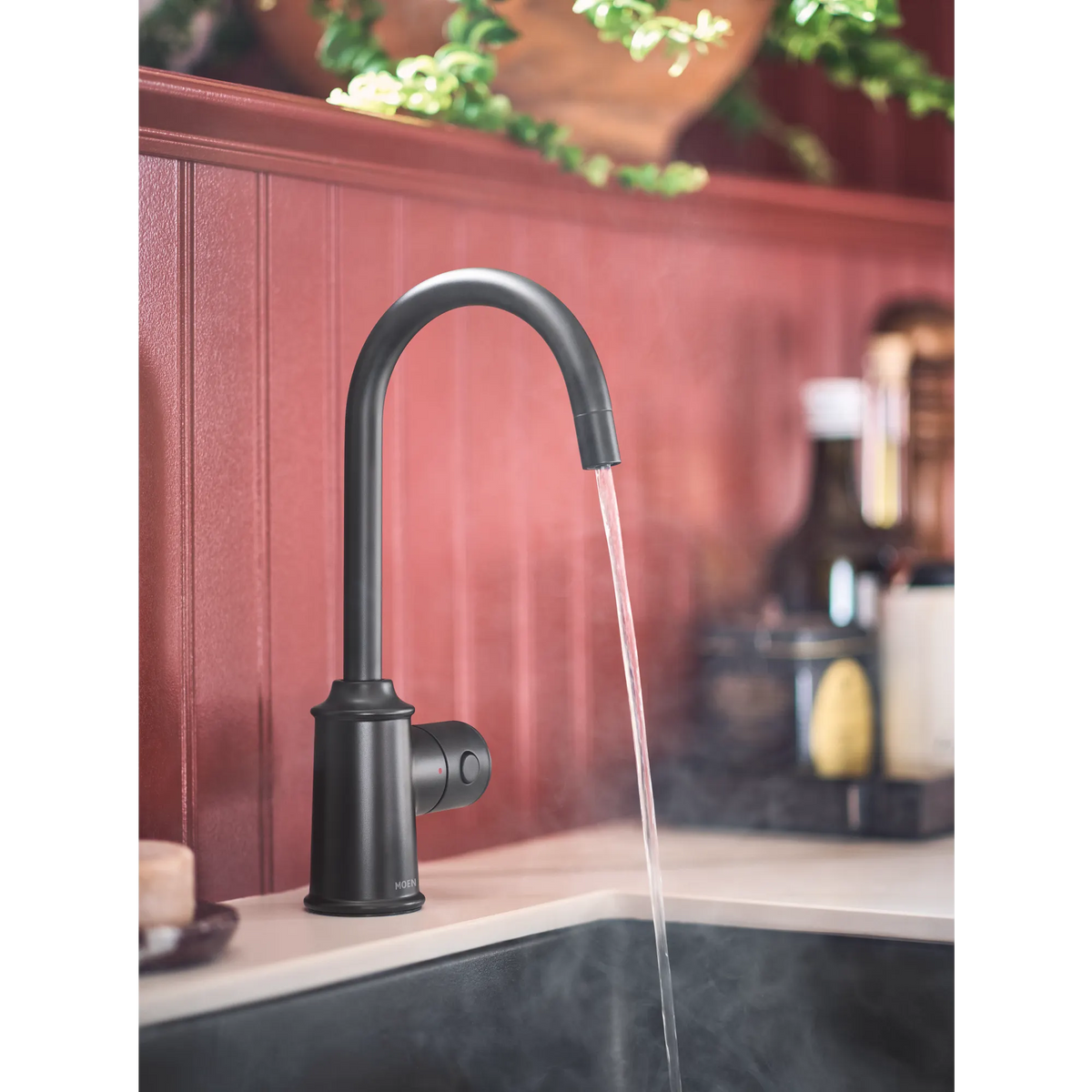 Moen Sip Traditional Single-Handle High-Arc Undermount Beverage Faucet IH7600 in Matte Black (IH7600BL) - view 8