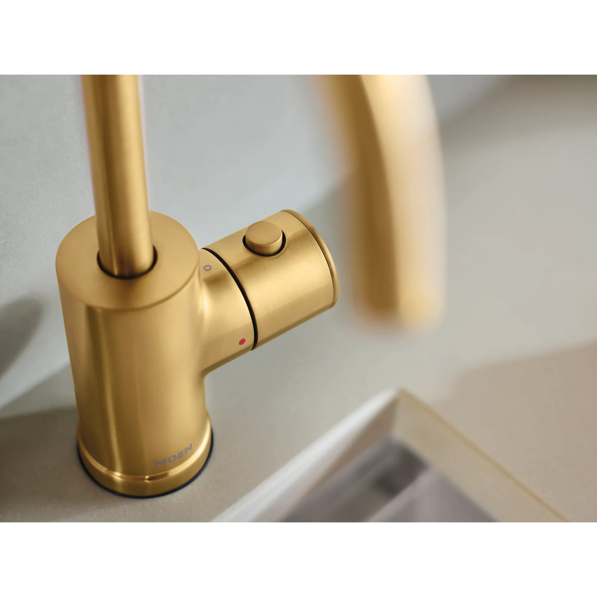 Moen Sip Modern Single-Handle High-Arc Undermount Beverage Faucet IH7660 in Brushed Gold (IH7660BG) - view 9