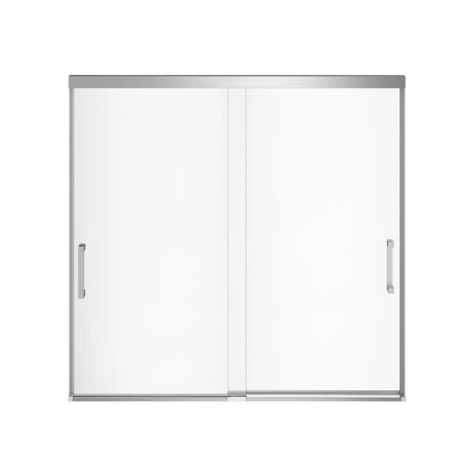 Incognito 57 56-59 x 56 ¾ in. 6 mm Bypass Tub Door for Alcove Installation with Clear glass in Chrome - Plumbing Market