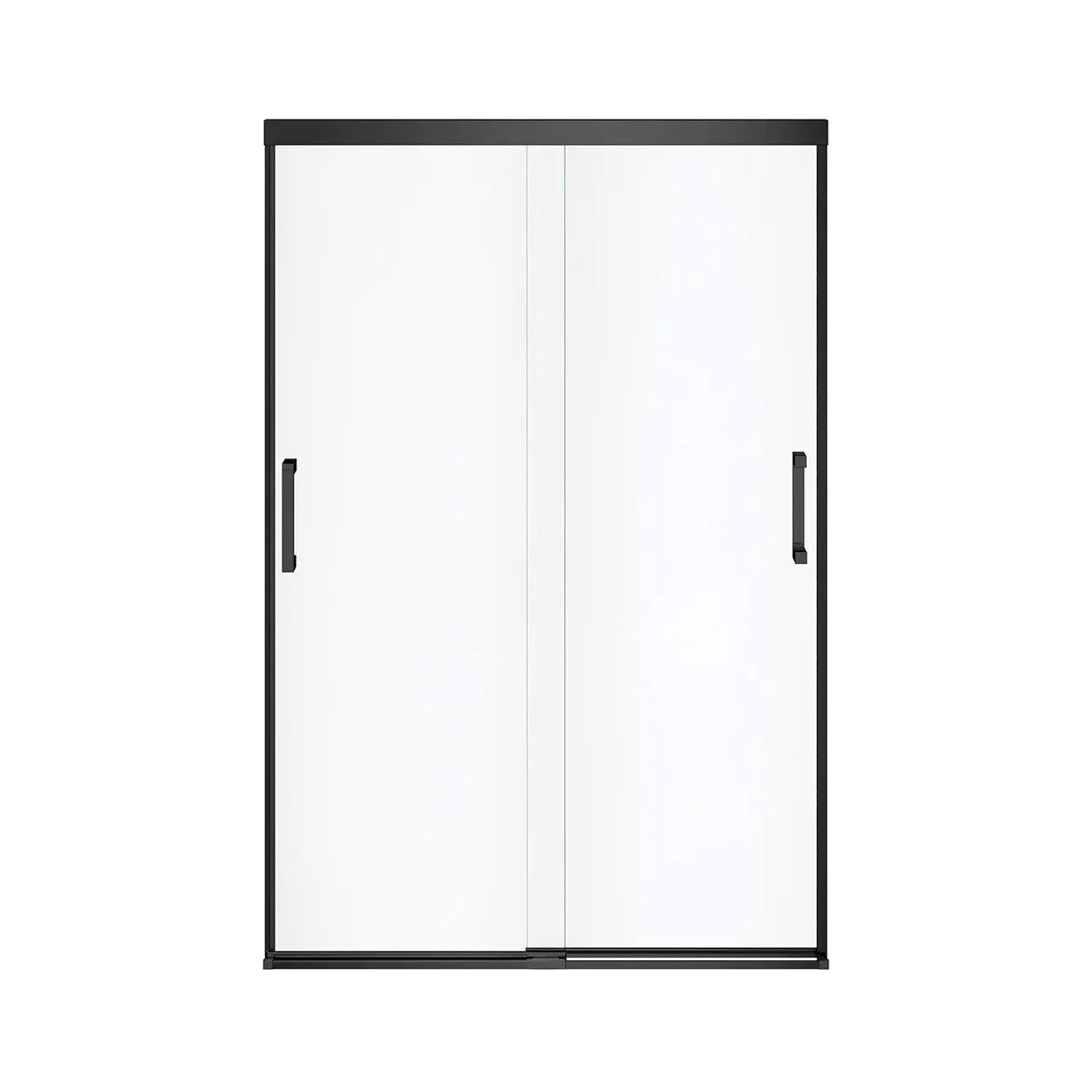 Incognito 70 44-47 x 70 ½ in. 8mm Bypass Shower Door for Alcove Installation with Clear glass in Matte Black - Plumbing Market