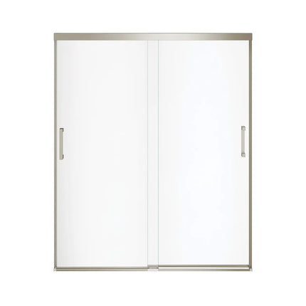 Incognito 70 56-59 x 70 ½ in. 6 mm Bypass Shower Door for Alcove Installation with Clear glass in Brushed Nickel - Plumbing Market