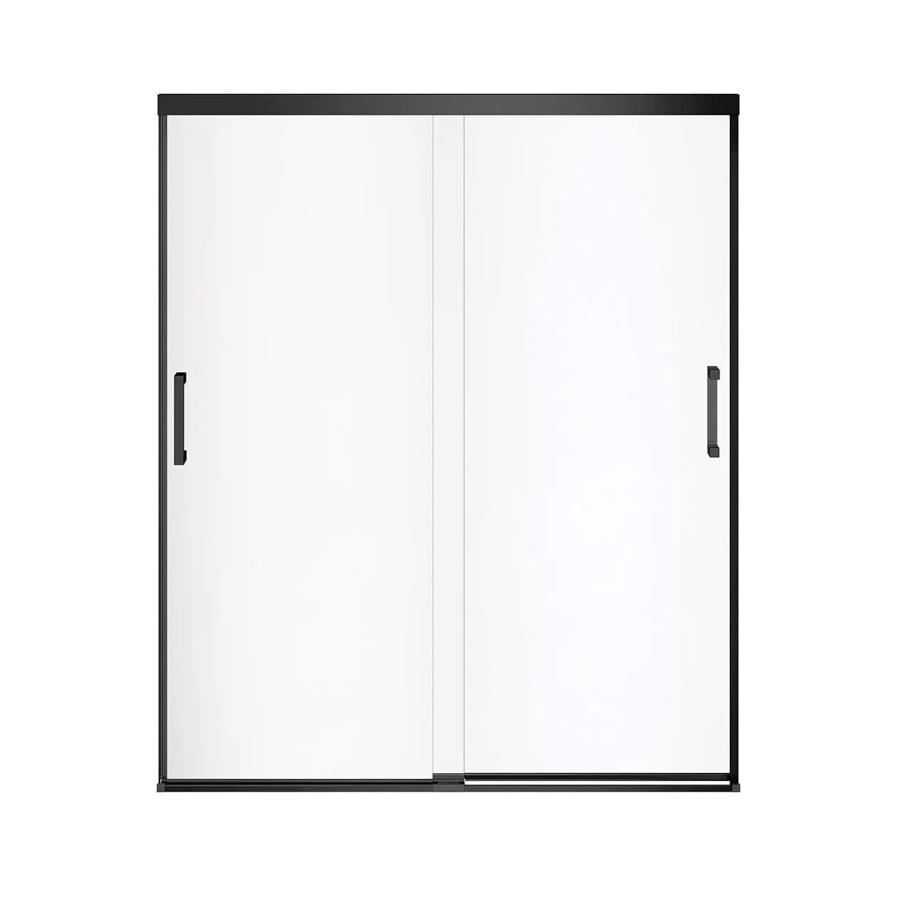 Incognito 70 56-59 x 70 ½ in. 8mm Bypass Shower Door for Alcove Installation with Clear glass in Matte Black - Plumbing Market