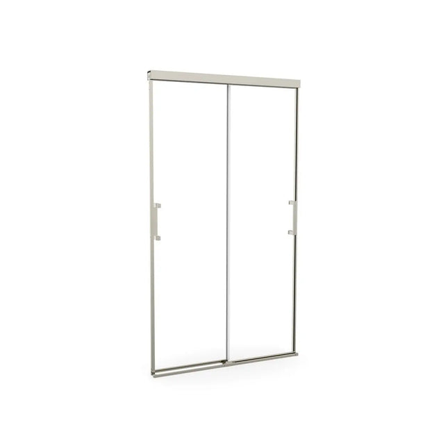 Incognito 74 39-42 x 74 in. 8mm Bypass Shower Door for Alcove Installation with Clear glass in Brushed Nickel - Plumbing Market