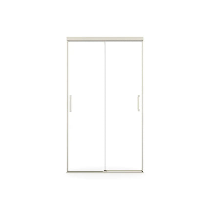Incognito 74 39-42 x 74 in. 8mm Bypass Shower Door for Alcove Installation with Clear glass in Brushed Nickel - Plumbing Market