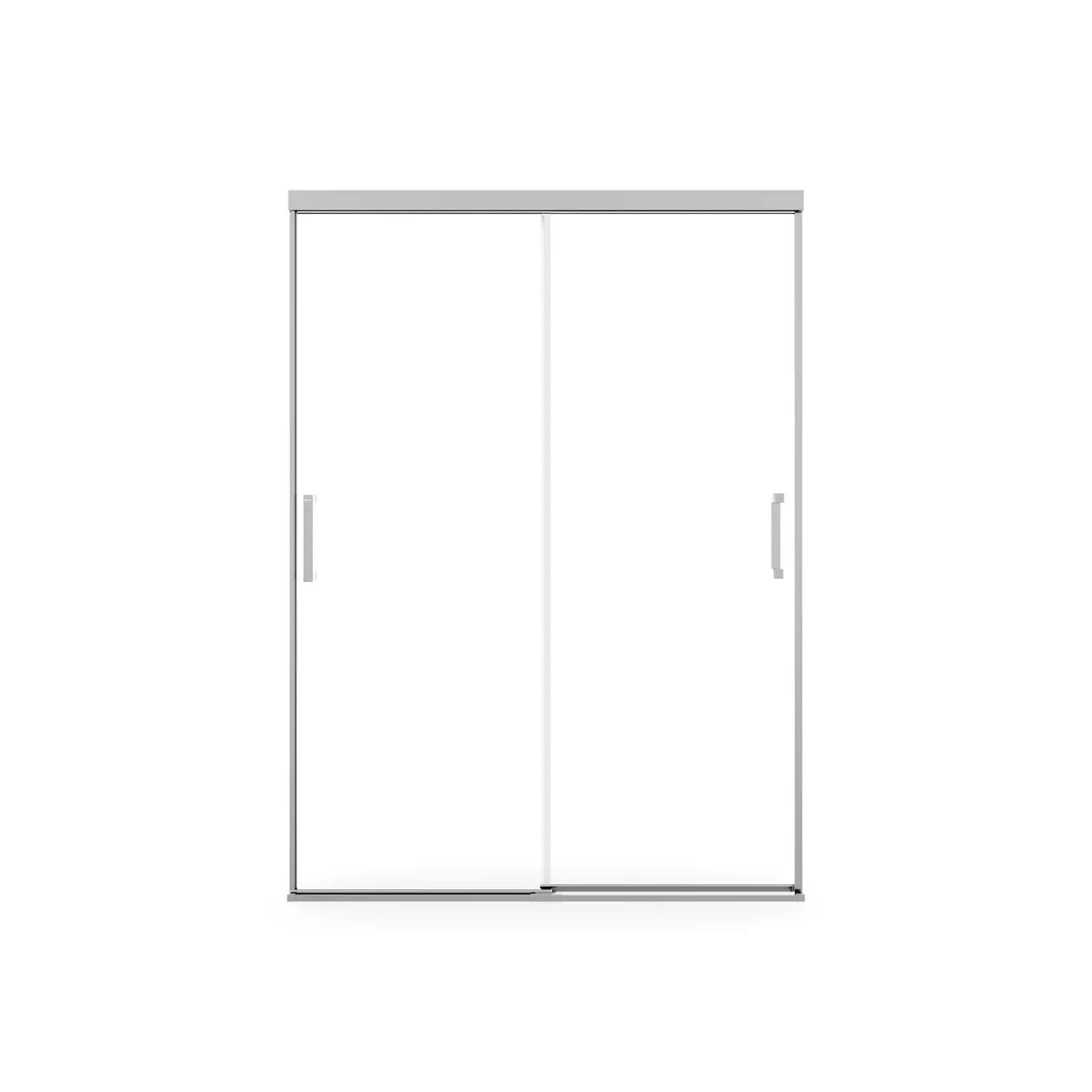 Incognito 74 51-54 x 74 in. 8mm Bypass Shower Door for Alcove Installation with Clear glass in Chrome - Plumbing Market