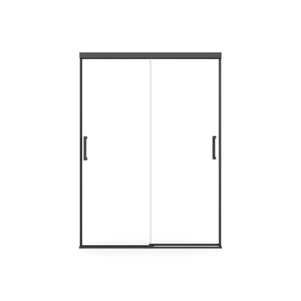 Incognito 74 51-54 x 74 in. 8mm Bypass Shower Door for Alcove Installation with Clear glass in Matte Black - Plumbing Market