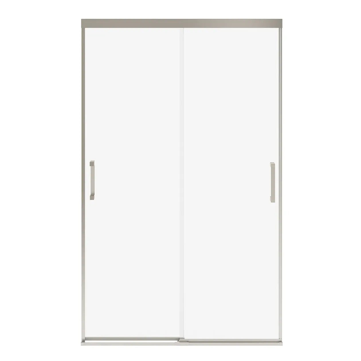 Incognito 76 44-47 x 76 in. 8mm Bypass Shower Door for Alcove Installation with Clear glass in Brushed Nickel - Plumbing Market