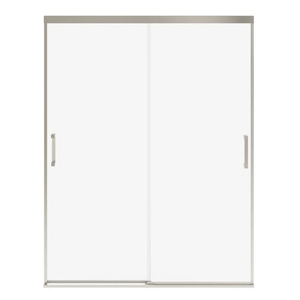 Incognito 76 56-59 x 76 in. 8mm Bypass Shower Door for Alcove Installation with Clear glass in Brushed Nickel - Plumbing Market