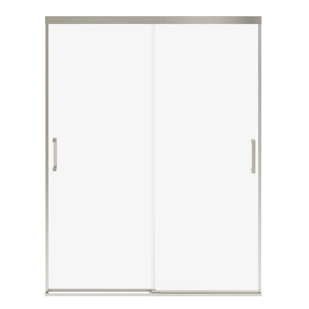Incognito 76 56-59 x 76 in. 8mm Bypass Shower Door for Alcove Installation with Clear glass in Brushed Nickel - Plumbing Market