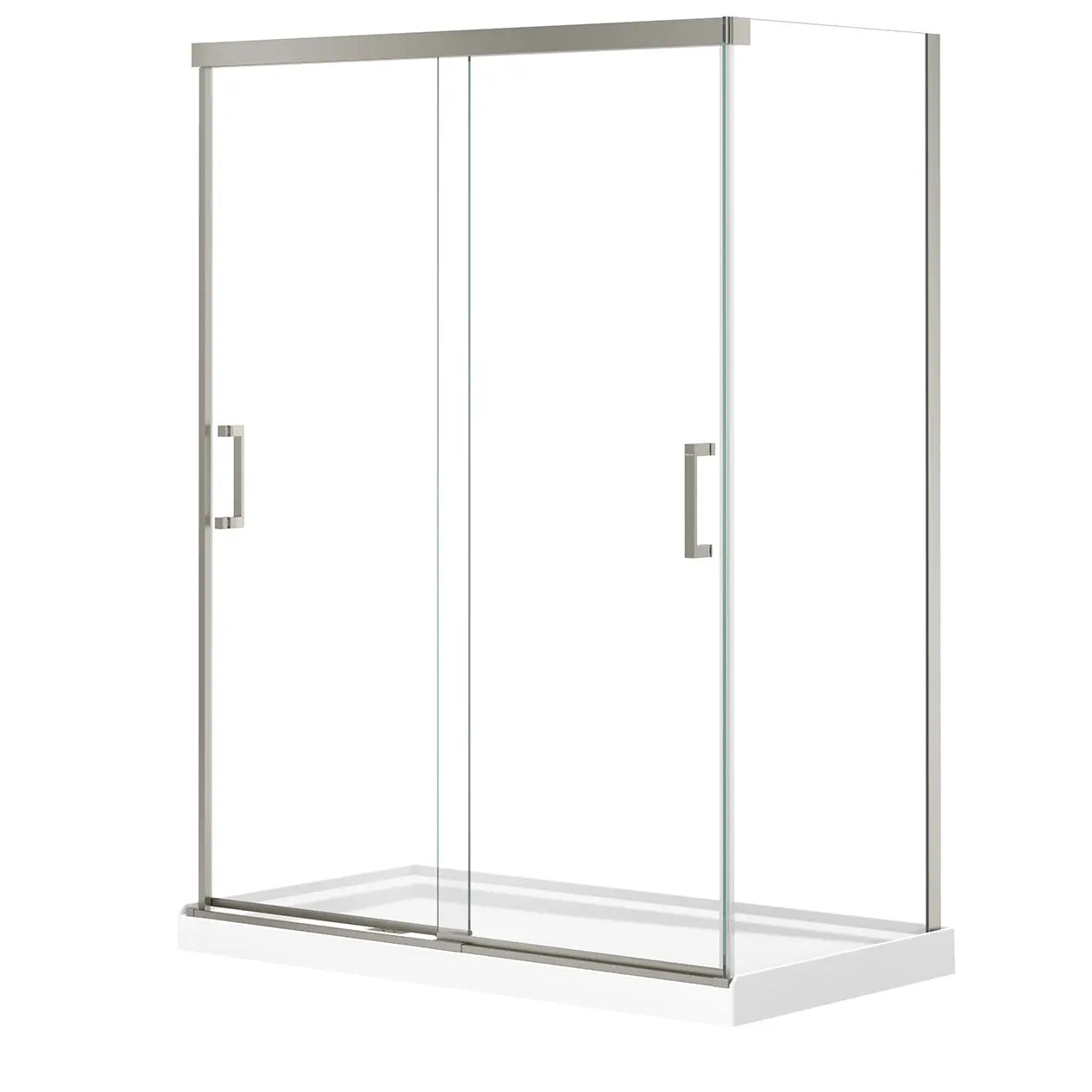 Incognito 76 Return Panel for 32 in. Base with Clear glass in Brushed Nickel - Plumbing Market