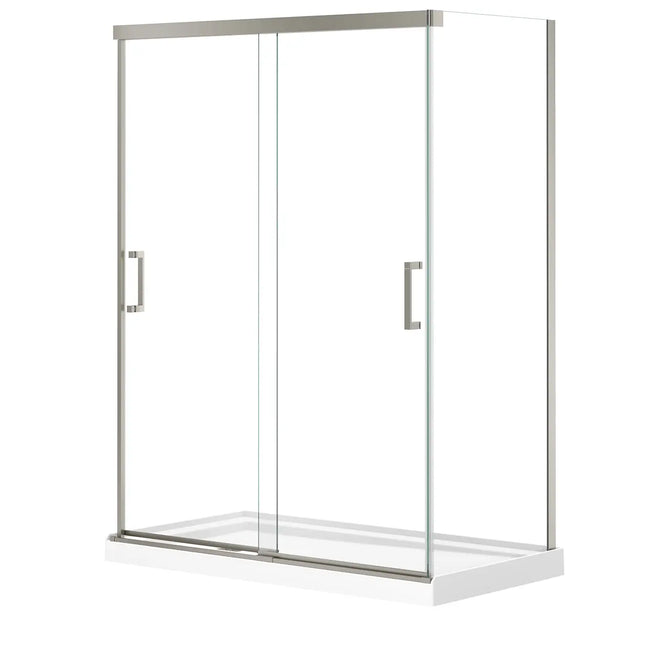 Incognito 76 Return Panel for 32 in. Base with Clear glass in Brushed Nickel - Plumbing Market