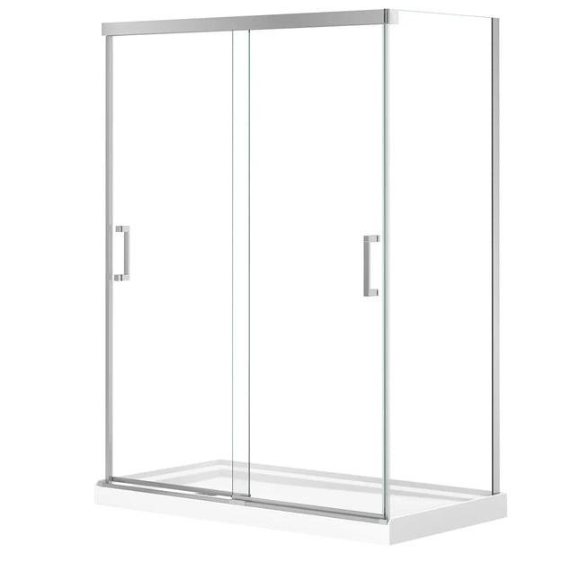 Incognito 76 Return Panel for 32 in. Base with Clear glass in Chrome - Plumbing Market